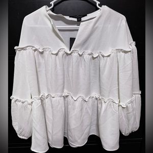 New w/ tags Marc New York White Blouse Sz M